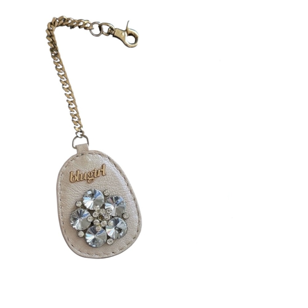 Blugirl Leather Bag Charm – Zircon Detail – Italian Designer Accessory